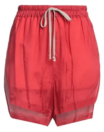 Rick Owens Woman Shorts & Bermuda Shorts Red Size 2 Cupro