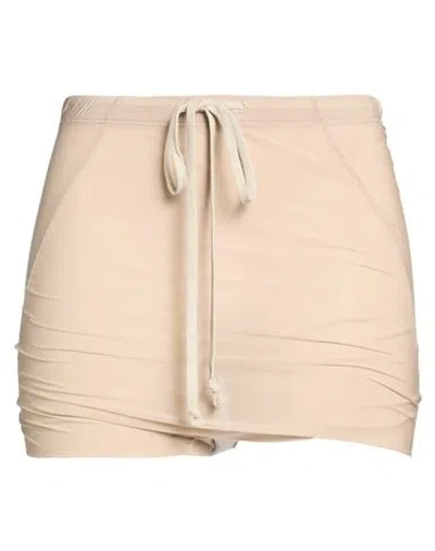 Rick Owens Woman Shorts & Bermuda Shorts Sand Size 12 Cupro, Elastane
