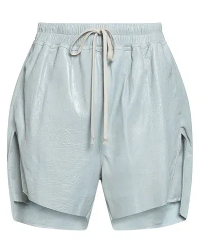 Rick Owens Woman Shorts & Bermuda Shorts Sky Blue Size 4 Lambskin