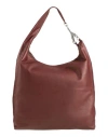 Rick Owens Woman Shoulder Bag Chocolate Brown Size - Calfskin In Brown