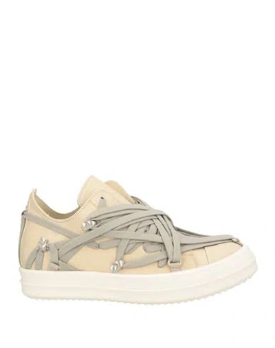 Rick Owens Woman Sneakers Beige Size 11 Leather In Neutral