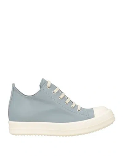 Rick Owens Woman Sneakers Light Blue Size 7 Leather