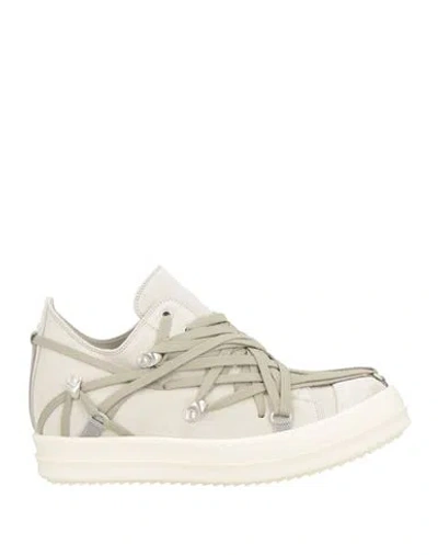 Rick Owens Woman Sneakers Light Grey Size 8 Leather In Neutral