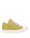 Rick Owens Woman Sneakers Lime Green Size 11 Leather
