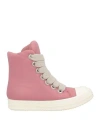 Rick Owens Woman Sneakers Pink Size 11 Leather In Pink