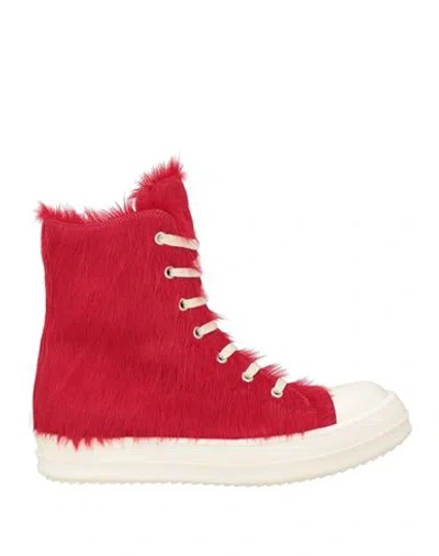 Rick Owens Woman Sneakers Red Size 6 Leather
