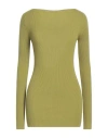 Rick Owens Cut-out Ribbed Jumper In Green