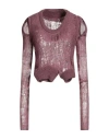 Rick Owens Woman Sweater Antique Rose Size S Polyamide, Mohair Wool, Wool In Red