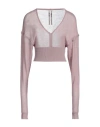 Rick Owens Woman Sweater Antique Rose Size S Virgin Wool In Pink