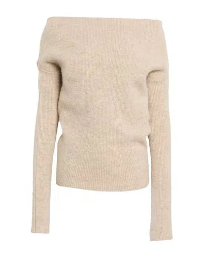 Rick Owens Woman Sweater Beige Size S Alpaca Wool, Polyamide, Wool, Elastane In Neutral