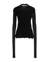 Rick Owens Woman Sweater Black Size 6 Viscose, Silk