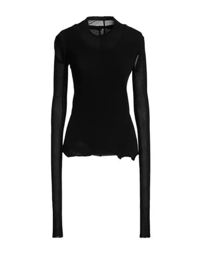 Rick Owens Woman Sweater Black Size 6 Viscose, Silk