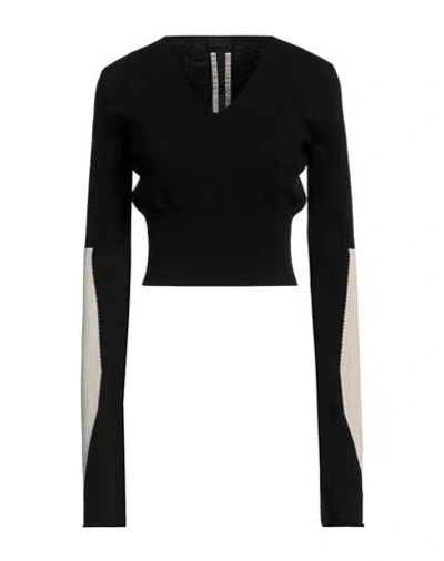 Rick Owens Woman Sweater Black Size Xs Virgin Wool, Cotton