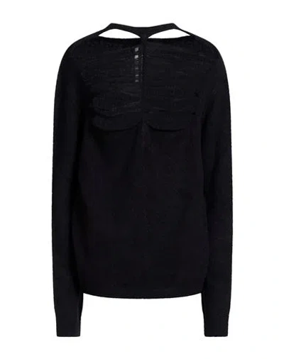 Rick Owens Woman Sweater Black Size M Alpaca Wool, Polyamide, Wool, Elastane