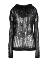 Rick Owens Spider Hoodie Sweaters And Cardigans Black In Black