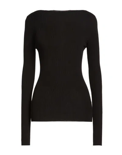 Rick Owens Woman Sweater Black Size M Wool In Brown