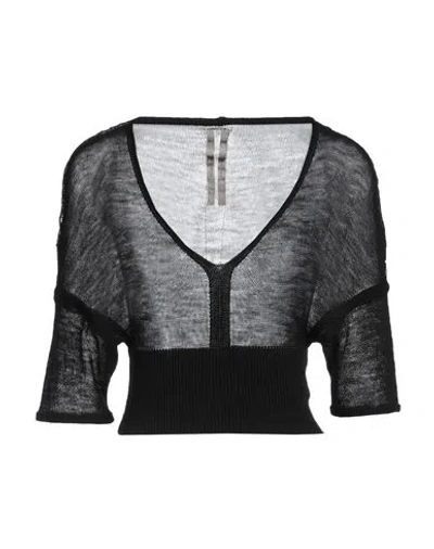 Rick Owens V-neck Knitted Top In Black