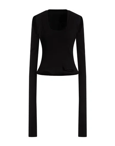 Rick Owens Woman Sweater Black Size S Viscose, Polychloride