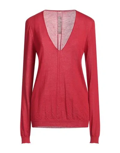 Rick Owens Woman Sweater Brick Size S Cashmere In Red