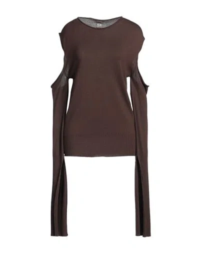 Rick Owens Woman Sweater Brown Size L Virgin Wool