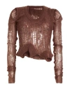 Rick Owens Woman Sweater Brown Size S Polyamide, Mohair Wool, Wool In Brown