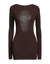 Rick Owens Woman Sweater Brown Size L Virgin Wool