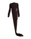 Rick Owens Woman Sweater Black Size S Cashmere, Virgin Wool, Elastane In Brown