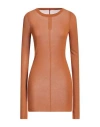Rick Owens Woman Sweater Camel Size 8 Viscose, Silk In Beige