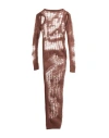 Rick Owens Woman Sweater Chocolate Brown Size S Polyamide, Mohair Wool, Wool
