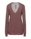 Rick Owens Sweaters In Cocoa