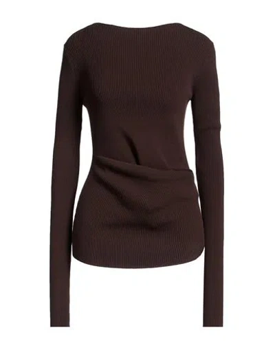 Rick Owens Woman Sweater Charcoal Size S Viscose, Polyester In Brown