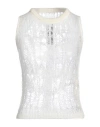 Rick Owens Woman Sweater Cream Size M Polyamide, Mohair Wool, Wool In White
