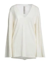 Rick Owens Woman Sweater Cream Size Xs Virgin Wool In White