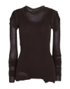 Rick Owens Woman Sweater Dark Brown Size 4 Viscose, Silk