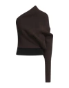 Rick Owens Woman Sweater Dark Brown Size S Cashmere, Wool, Elastane, Viscose, Polyester