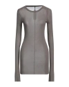 Rick Owens Woman Sweater Grey Size 8 Viscose, Silk