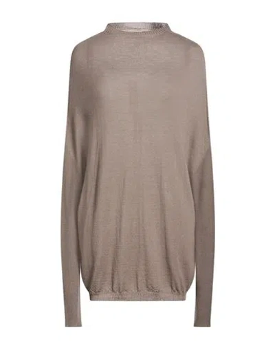 Rick Owens Woman Sweater Grey Size L Virgin Wool In Brown