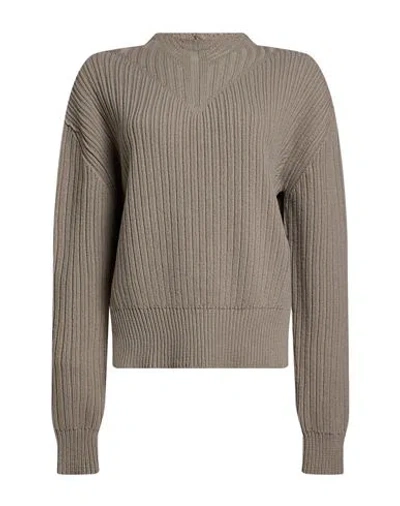 Rick Owens Woman Sweater Grey Size S Virgin Wool In Brown