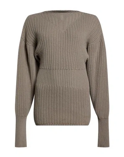 Rick Owens Woman Sweater Grey Size Xs Virgin Wool In Brown