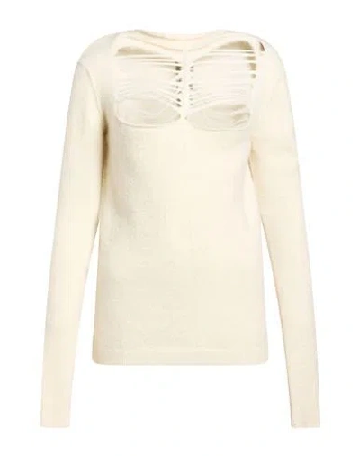 Rick Owens Woman Sweater Ivory Size S Alpaca Wool, Polyamide, Wool, Elastane In Neutral
