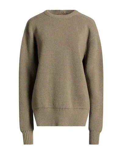 Rick Owens Woman Sweater Khaki Size L Virgin Wool In Brown