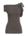 Rick Owens Woman Sweater Khaki Size S Cashmere In Gray
