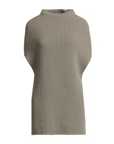 Rick Owens Woman Sweater Khaki Size S Virgin Wool In Gray