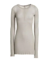 Rick Owens Woman Sweater Light Grey Size 6 Viscose, Silk In Grey