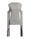 Rick Owens Woman Sweater Light Grey Size L Virgin Wool In Gray