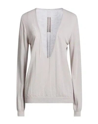 Rick Owens Woman Sweater Light Grey Size Xxl Virgin Wool In Brown