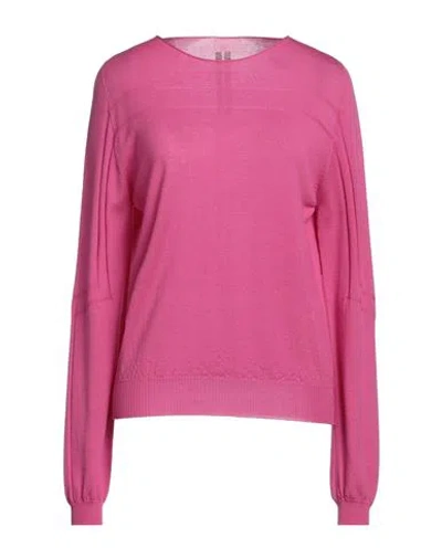 Rick Owens Woman Sweater Magenta Size M Virgin Wool In Purple