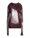 Rick Owens Woman Sweater Mauve Size S Polyamide, Mohair Wool, Wool In Purple
