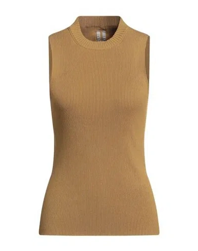 Rick Owens Woman Sweater Mustard Size S Viscose, Polyester In Brown