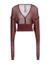 Rick Owens Woman Sweater Rust Size M Virgin Wool In Red